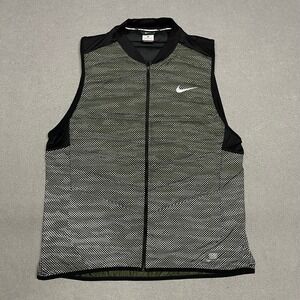 Nike Vest Men XL Green Lightweight Puffer Duck Down 800 Fill Aeroloft Reflective